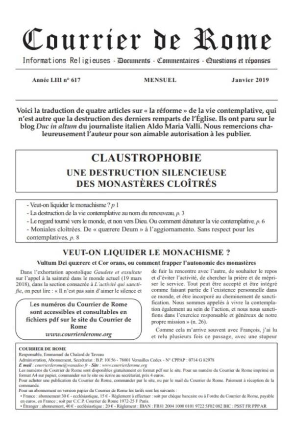 Courrier de Rome Archives 2019