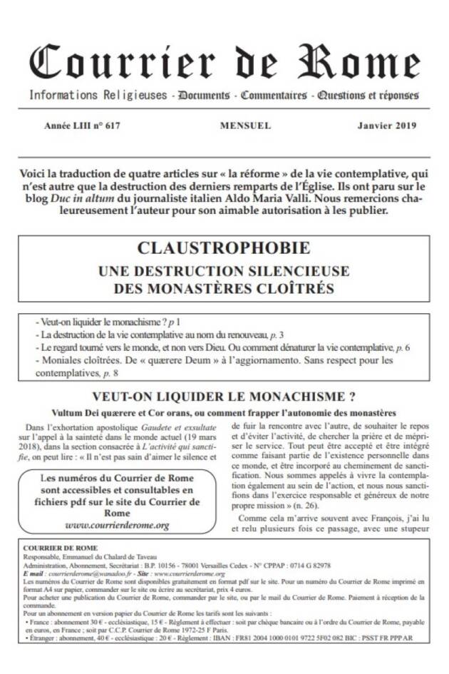 Courrier de Rome Archives 2019
