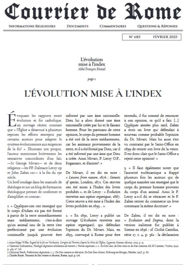 Courrier de rome Février 2025