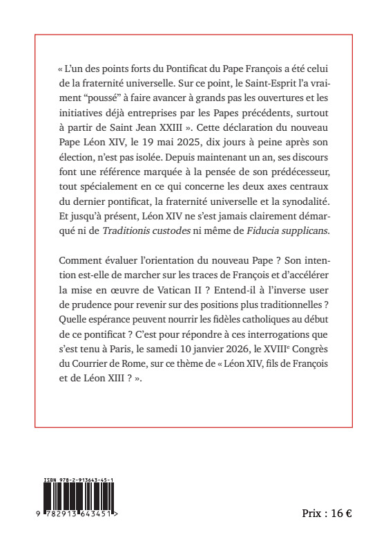 Léon XIV fils de François, actes du congrès 2026 – Image 2